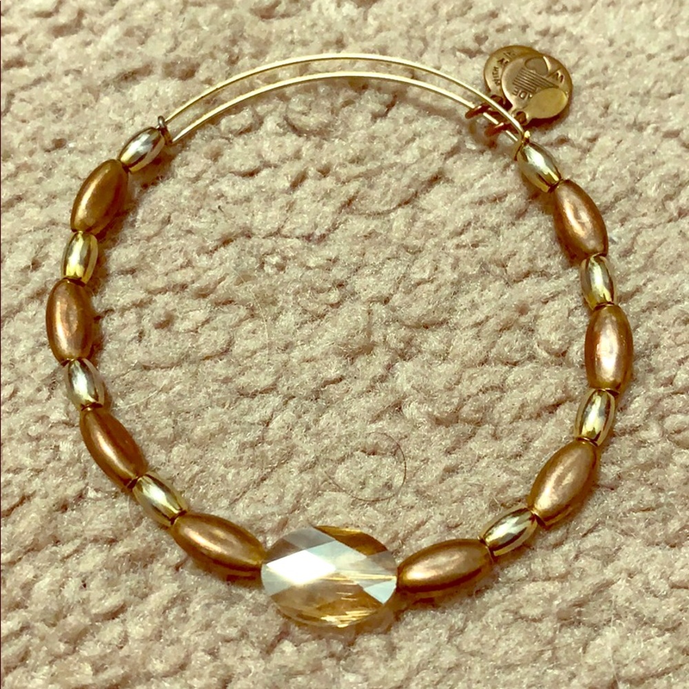 Alex and Ani Gold Beaded Bracelet